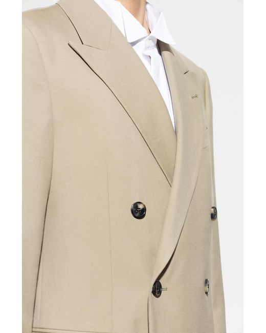 Dries Van Noten Natural Barry Double-Breasted Blazer for men