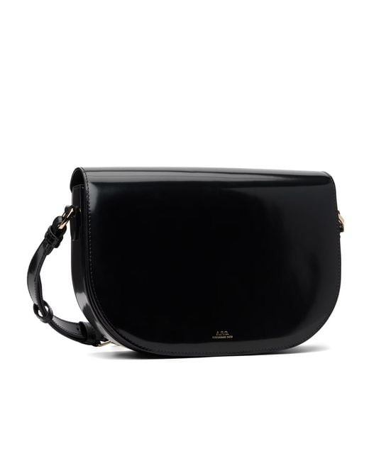 A.P.C. Black Leather Shoulder Bag