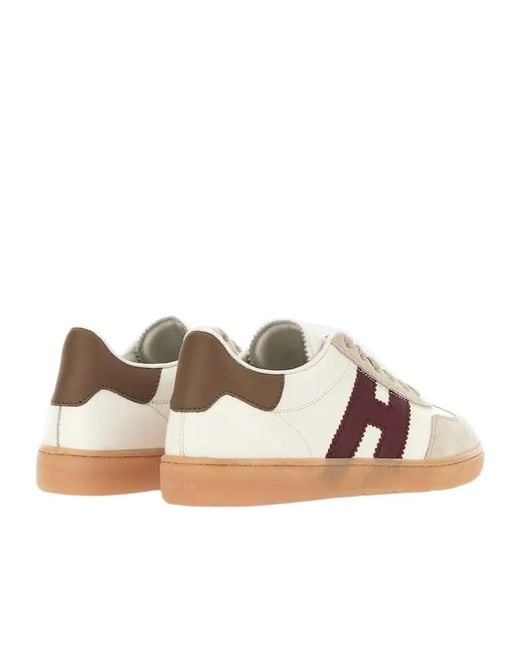 Hogan Brown Cool Side H Patch Sneakers