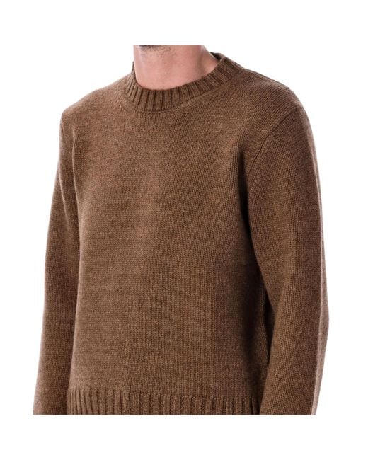 Studio Nicholson Blue Cree Ribbed Knit Sweater for men
