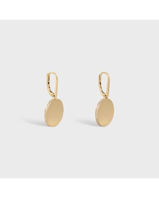 Céline Metallic Medaille Earrings