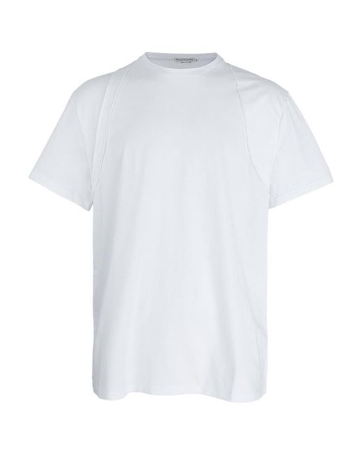 McQueen White Harness Crewneck T-Shirt for men