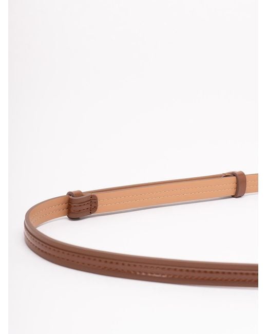 Elisabetta Franchi White Logo-Plaque Belt