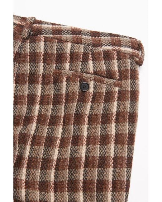 Acne Brown Check Tailored Trousers