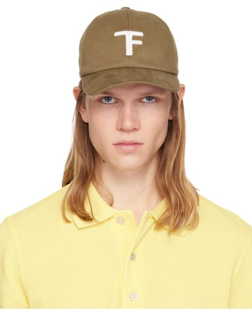 Tom Ford Multicolor Khaki Brushed Cotton Cap for men