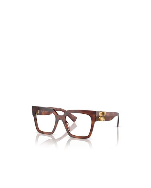 Miu Miu White Square-Frame Glasses
