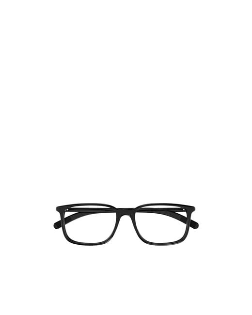 Montblanc White Eyewear Rectangle Frame Glasses for men