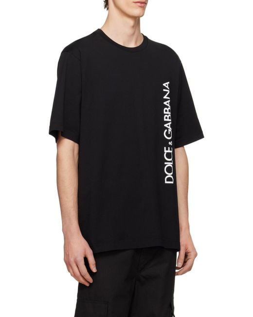 Dolce & Gabbana Black Oversized T-Shirt for men