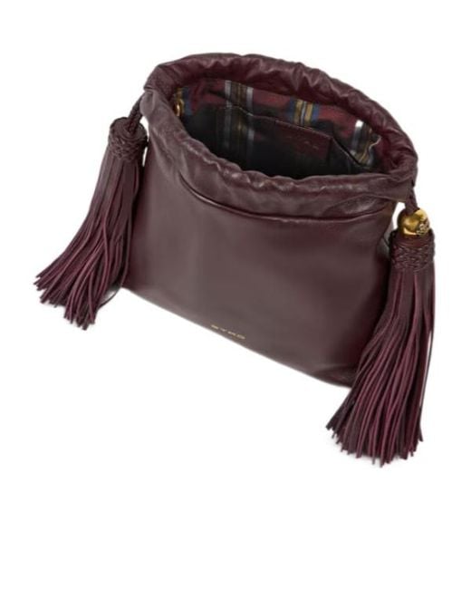 Etro Brown Mini Leather Kalispera Bag With Tassels