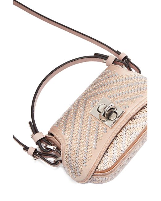 Ermanno Scervino Pink Embellished Mini Shoulder Bag