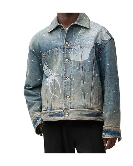 Loewe Blue Button-Up Denim Jacket for men