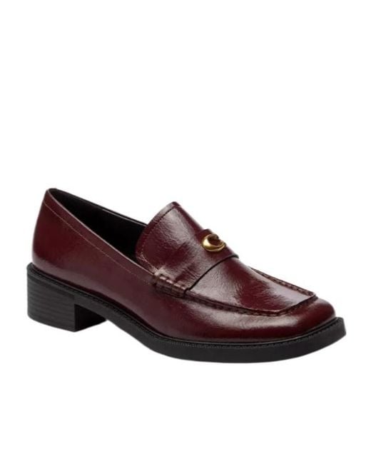 COACH Purple Penny Loafer