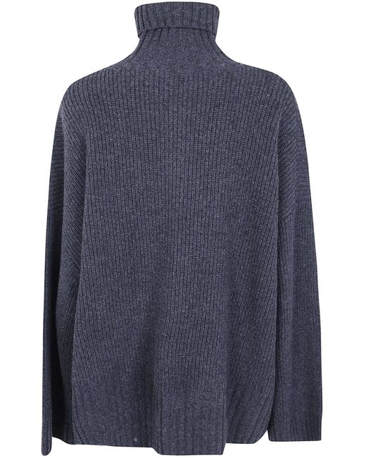 Frankie Shop Blue 'Veda' Oversized Zip-Up Cardigan