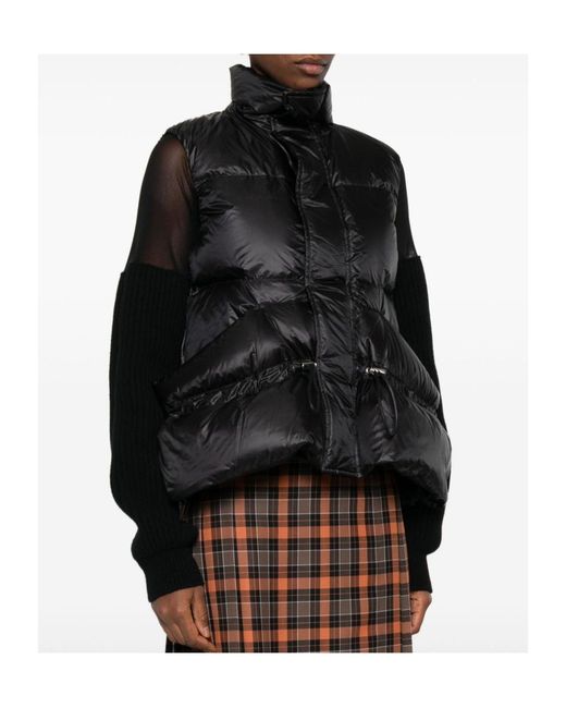 Sacai Black Puffer Down Vest