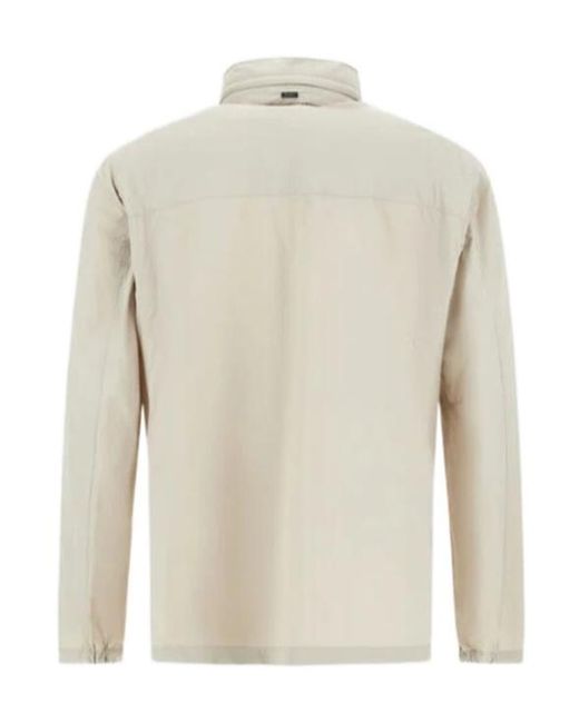 Herno White Detachable Hood Long Down Jacket for men