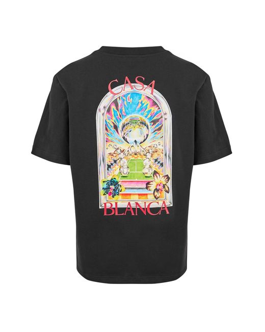 Casablanca Black Printed T-Shirt for men