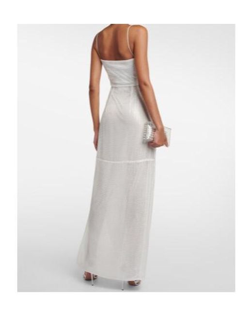 Galvan White Bridal Iona Sequined Gown