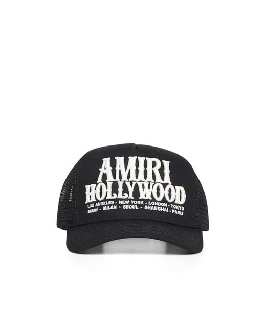 Amiri Black Hollywood Trucker Hat for men