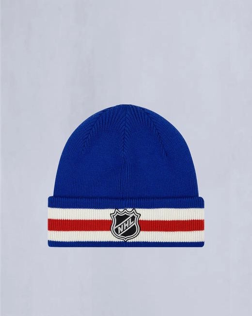 Moose Knuckles Blue Nhl X Rangers Beanie for men