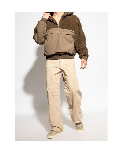 DSquared² Natural Half-Zip Fleece Hoodie for men
