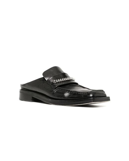 Martine Rose Black Logo Slack-Heeled Muller Shoes
