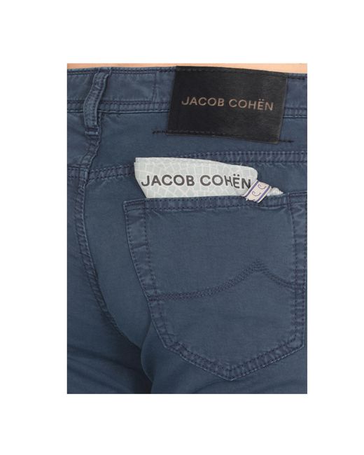 Jacob Cohen Blue Belt Loops Slacks for men