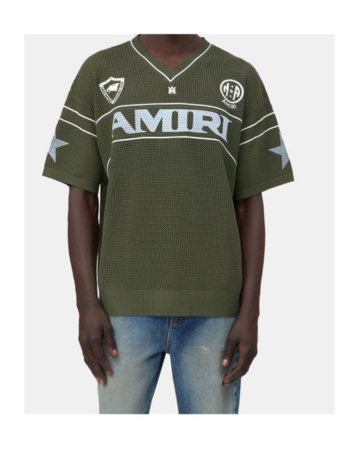 Amiri Green Sport Jersey T-Shirt for men