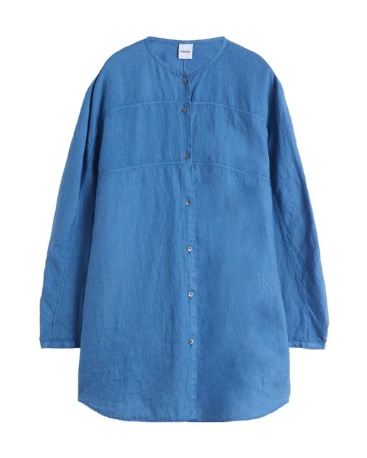 Aspesi Blue Round-Neck Long-Sleeved Shirt