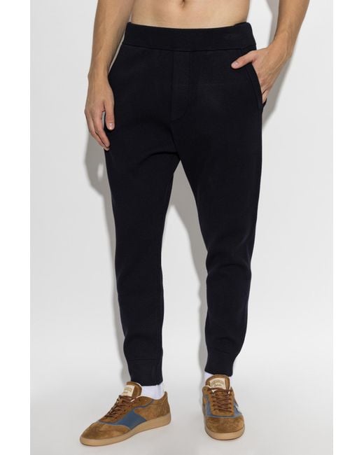 DSquared² Blue Metal D2 Upside Down Knit Pants for men