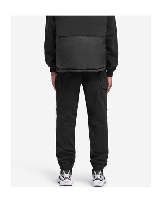 Represent Black Elasticated Cargo Pants for men
