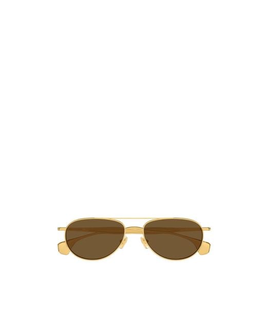Bottega Veneta Multicolor Eyewear Fin Aviator Frame Sunglasses for men