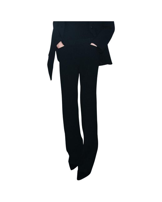 Marella Black Mini-Flare Crepe Envers Satin Trousers