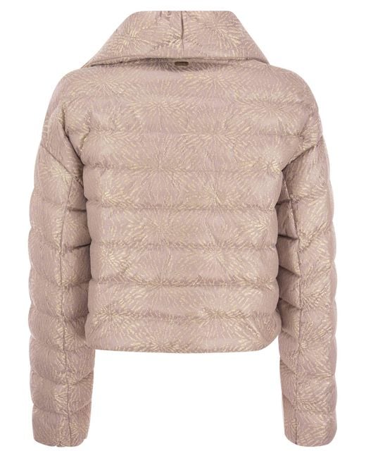 Herno Natural New Lace Resort Padded Bomber Jacket
