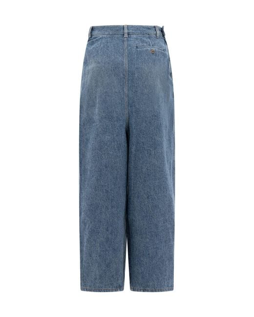 Loewe Blue Draped Jeans