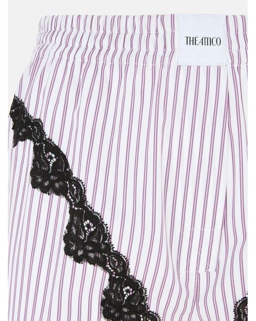 The Attico Multicolor Striped Shorts