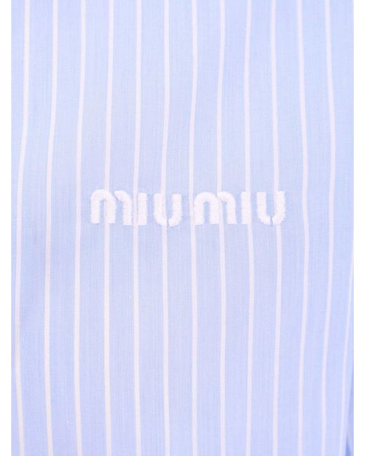 Miu Miu Blue Striped Shirt