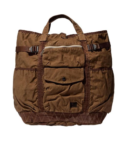 Porter-Yoshida and Co Brown Crag 2Way Top Handle Backpack for men