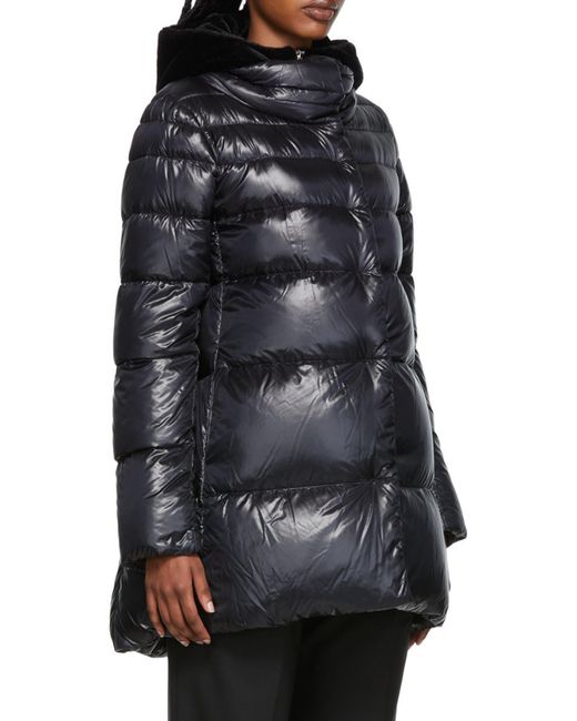 Herno Black Ultralight Puffer Coat