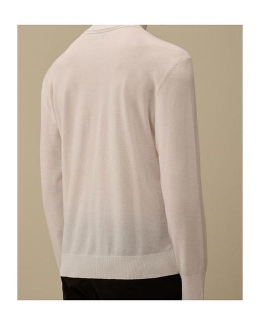 C P Company Natural Extrafine Half Zip Jumper for men