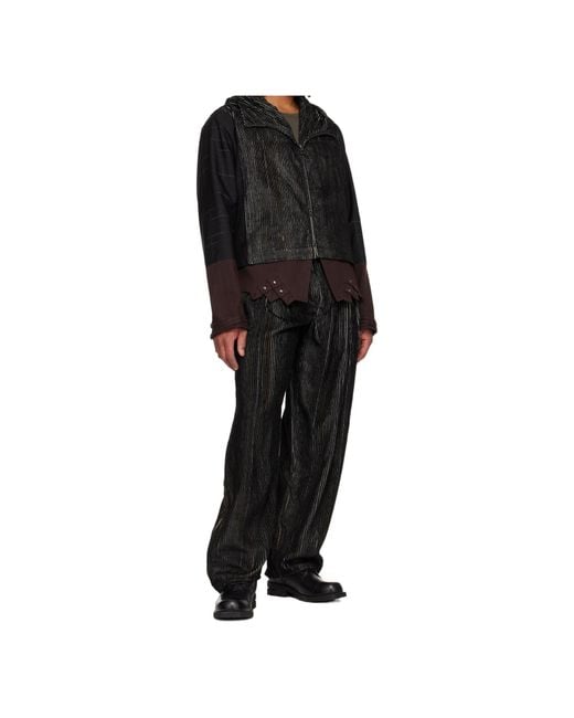 Kiko Kostadinov Black Estike Zipped Hooded Jacket for men