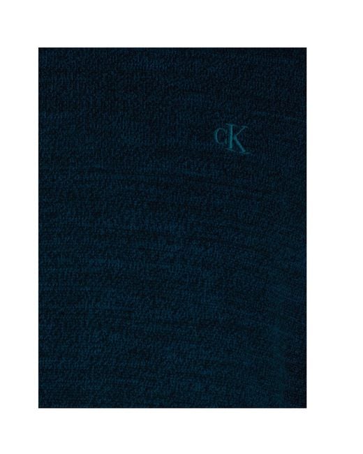 Calvin Klein Blue Logo Crewneck Knitwear for men