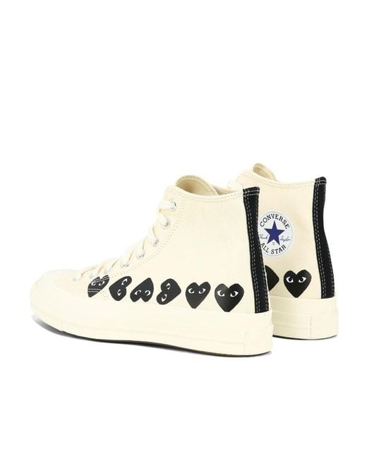 COMME DES GARÇONS PLAY Natural Round-Head High-Top Skate Shoes for men