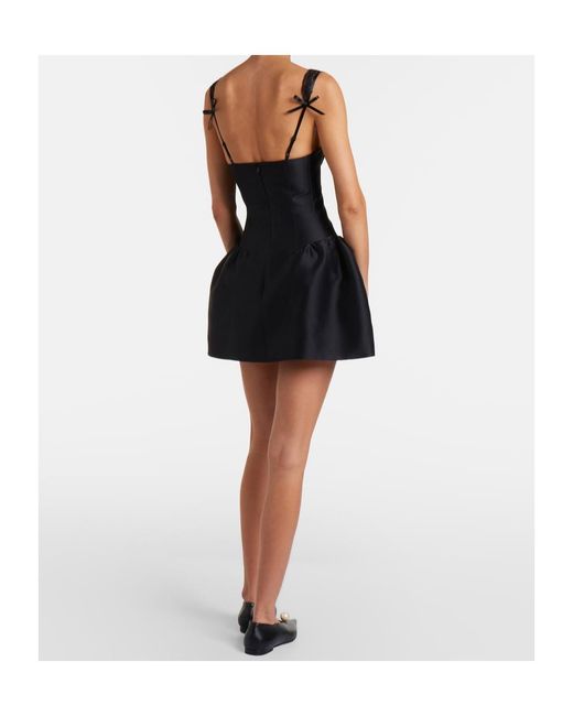ShuShu/Tong Black Lace-Trimmed Minidress