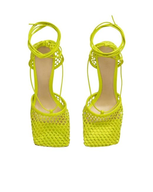 Bottega Veneta Yellow Stretch Sandals