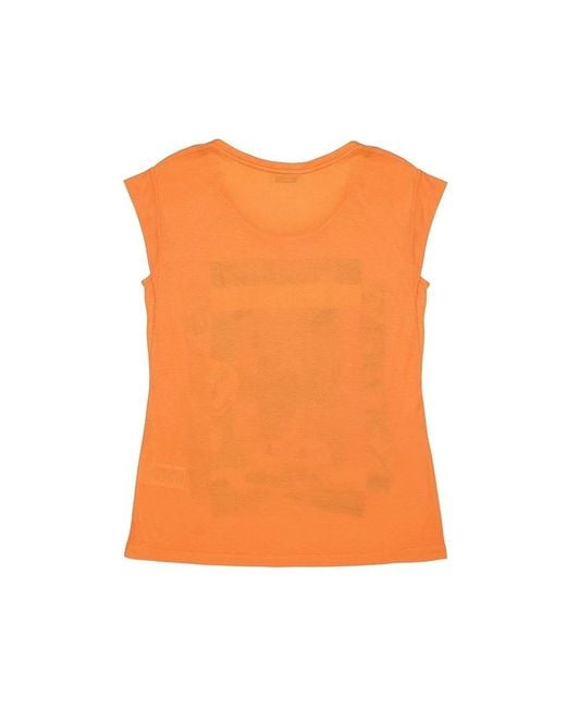 Iceberg Orange Round-Necked Logo T-Shirt