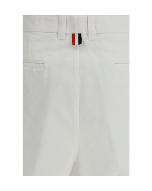 Thom Browne Gray Buttoned Chino Shorts for men