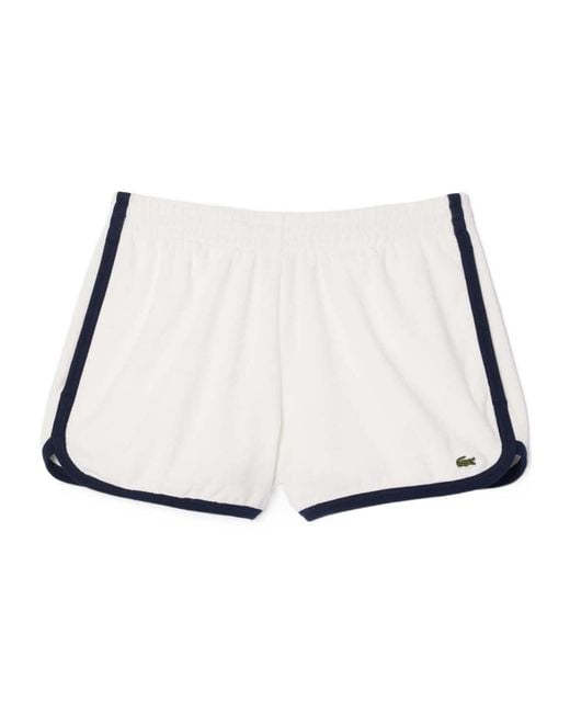 Lacoste White Versatile Casual Shorts