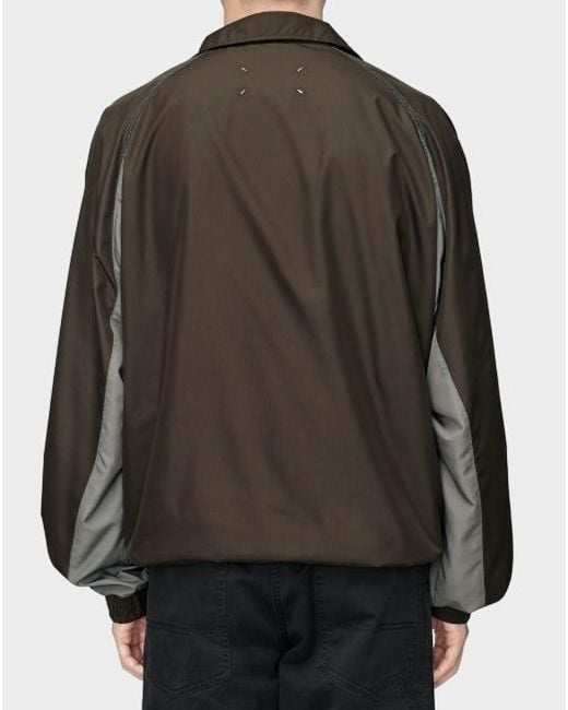 Maison Margiela Brown Panelled Zip-Up Jacket for men