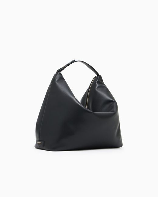 Emporio Armani Black Oversized Hobo Bag