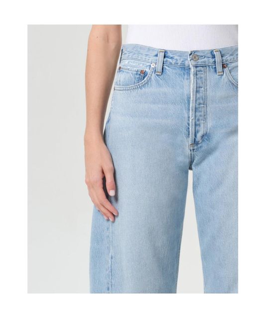 Agolde Blue Luna High Rise Pieced Taper (Weightless)
